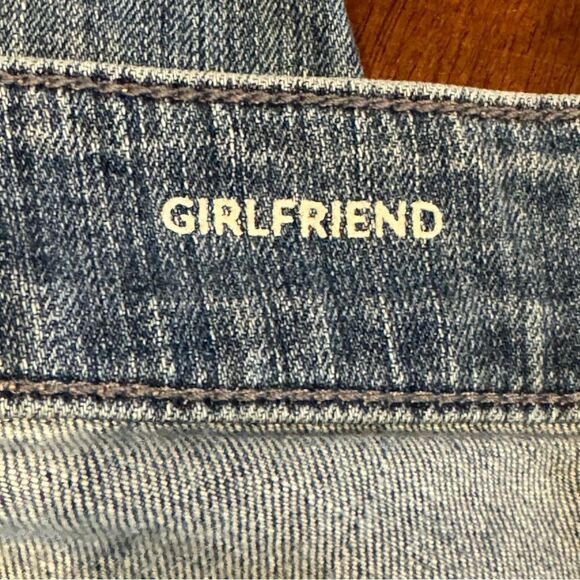 Lane Bryant Color Blocked Distressed Girlfriend Tapered Leg Jeans Size 20R - Picture 5 of 9